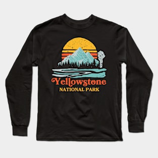 Retro Vintage Yellowstone National Park Long Sleeve T-Shirt